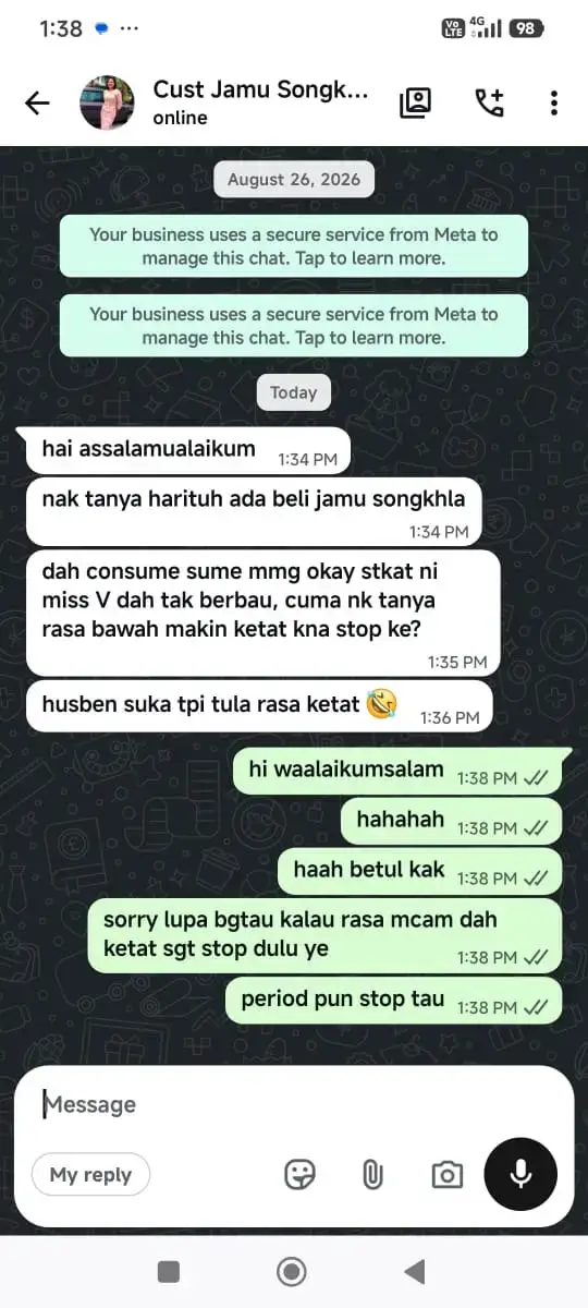 Testimoni pengguna Jamu Songkhla