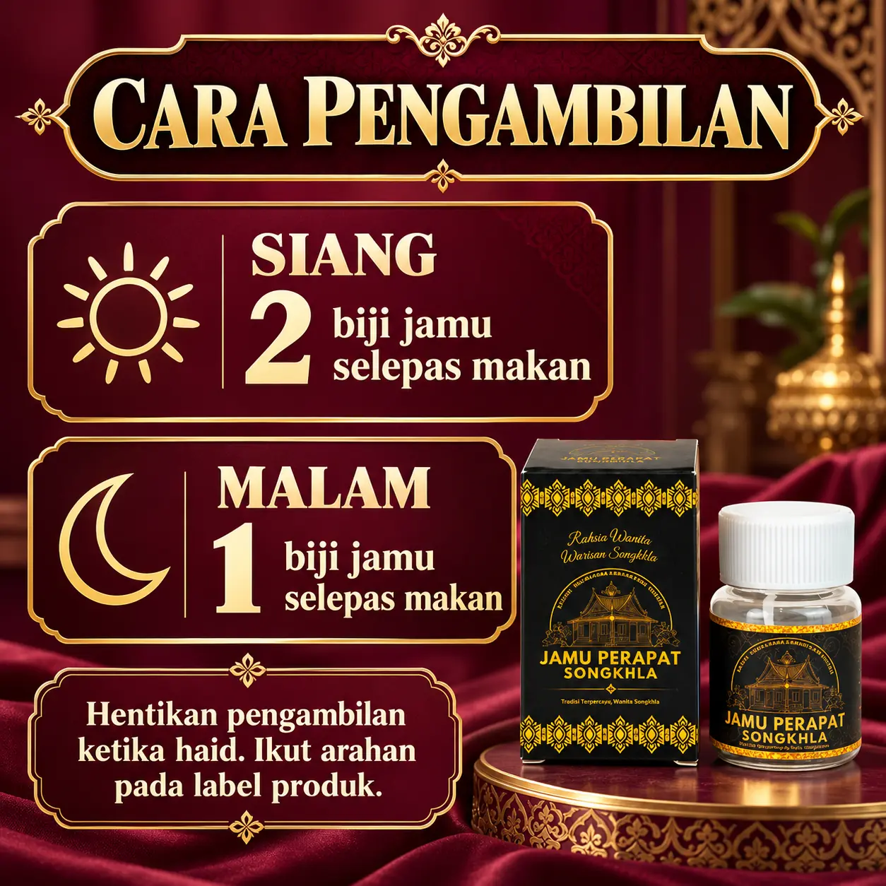 Panduan cara pengambilan Jamu Songkhla